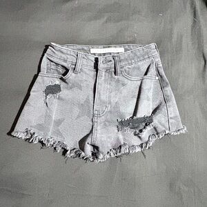 Tinseltown Frayed Hem Jean Shorts